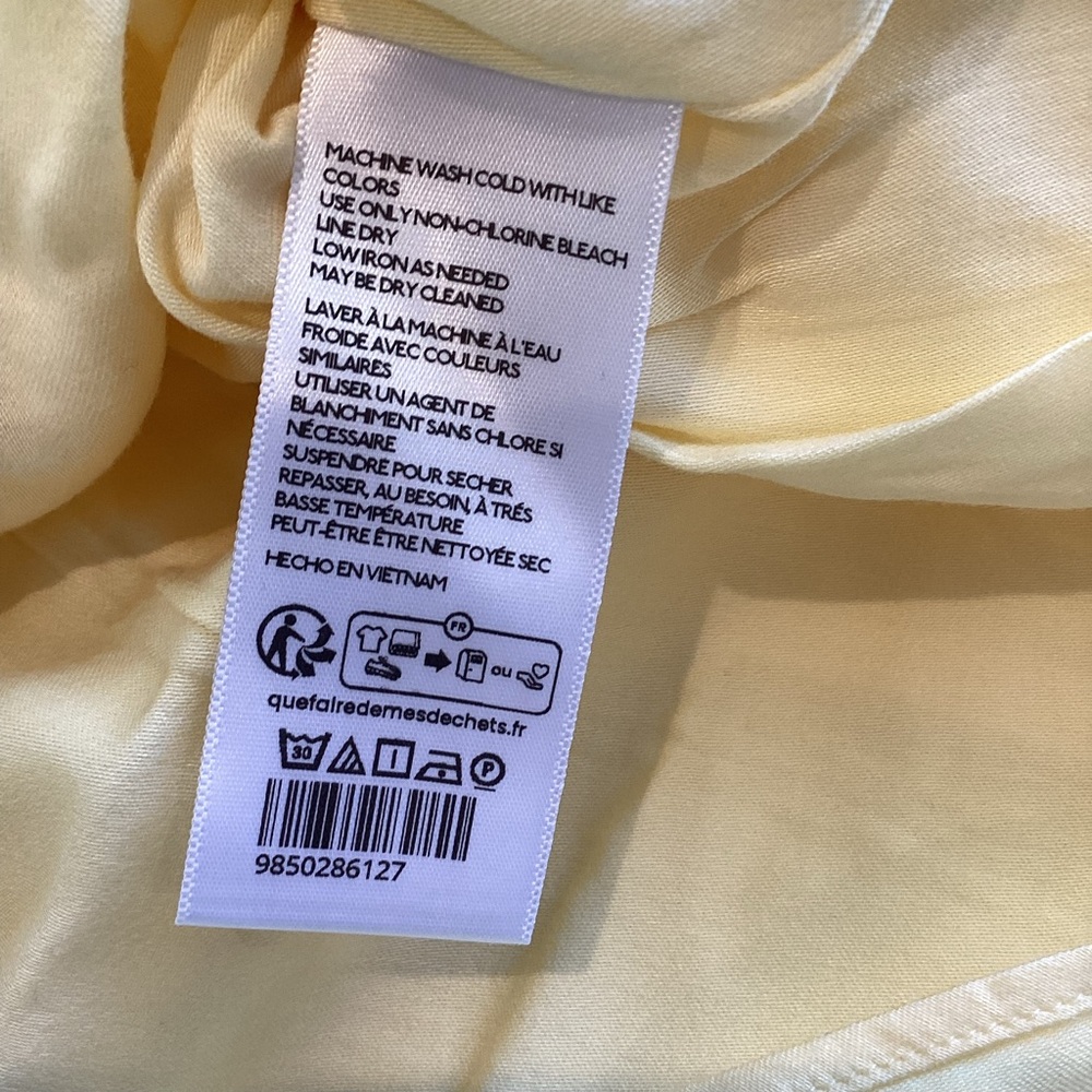 Anthropologie Sleeveless Linen Mini Dress Maeve Ophelia New 14 Butter Yellow - Picture 13 of 15